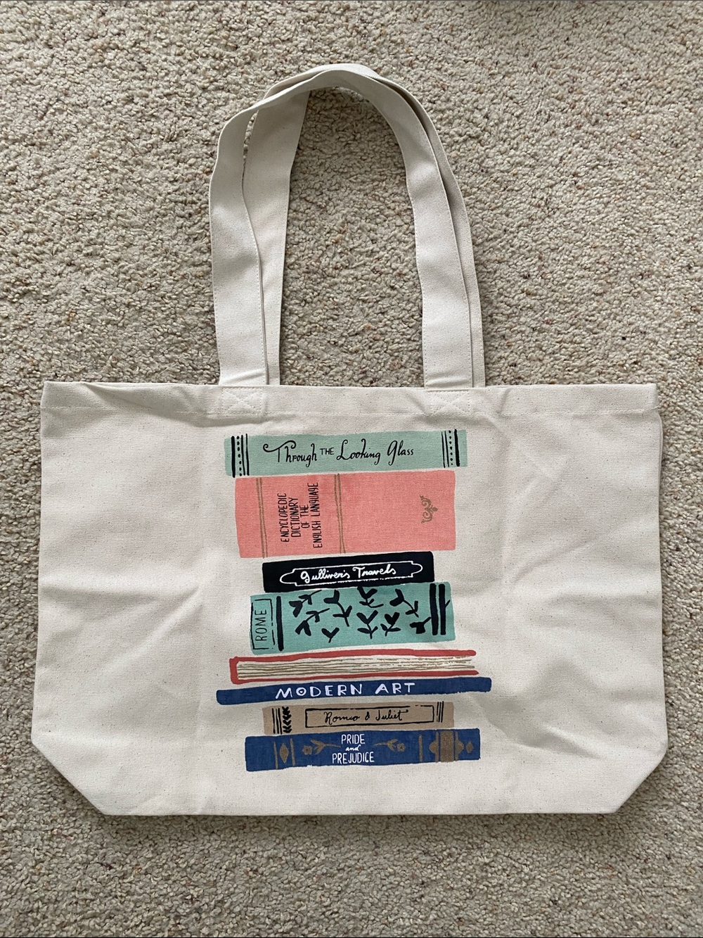 Kate Spade New York “Stack of Classics” can as Book Tote Bag. NWOT.